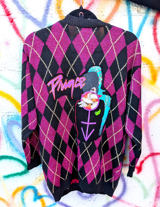 The Revolution vintage cardigan with PRINCE- womens L- XL fit