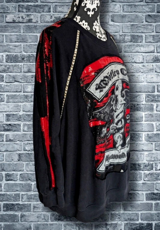 Womens Motley Crue reworked sweatshirt - size XL