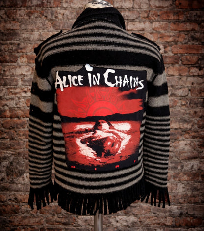 Alice In Chains reworked Cardigan sweater - womens Large fit
