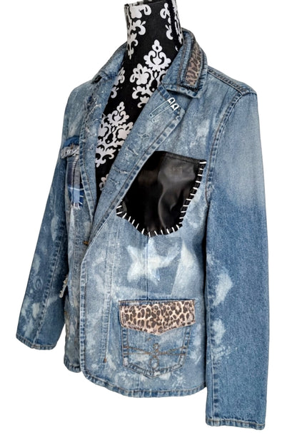 Womens Nirvana denim blazer jacket- M/L