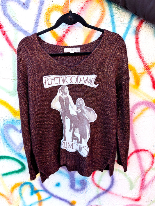 Womens sparkly FLEETWOOD MAC sweater - size Large