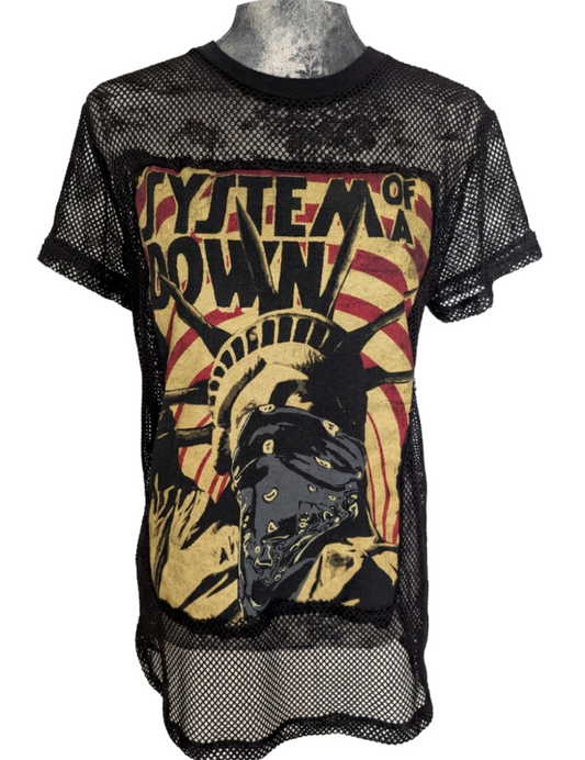 Mesh System of A Down top- womens L/ XL