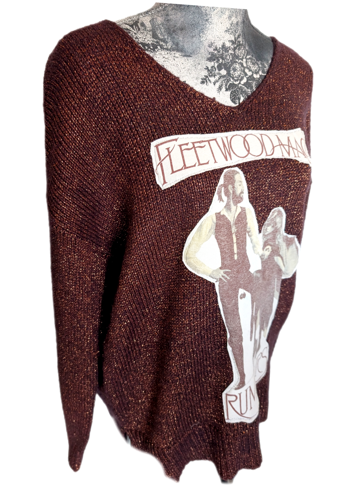 Womens sparkly FLEETWOOD MAC sweater - size Large