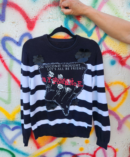 Womens striped MCR sweater- size M-L fit