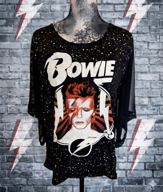 Womens BOWIE Star Man top - size XL