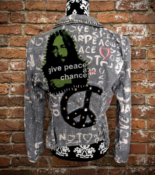 Give Peace a Chance /Lennon Blazer- womens Medium