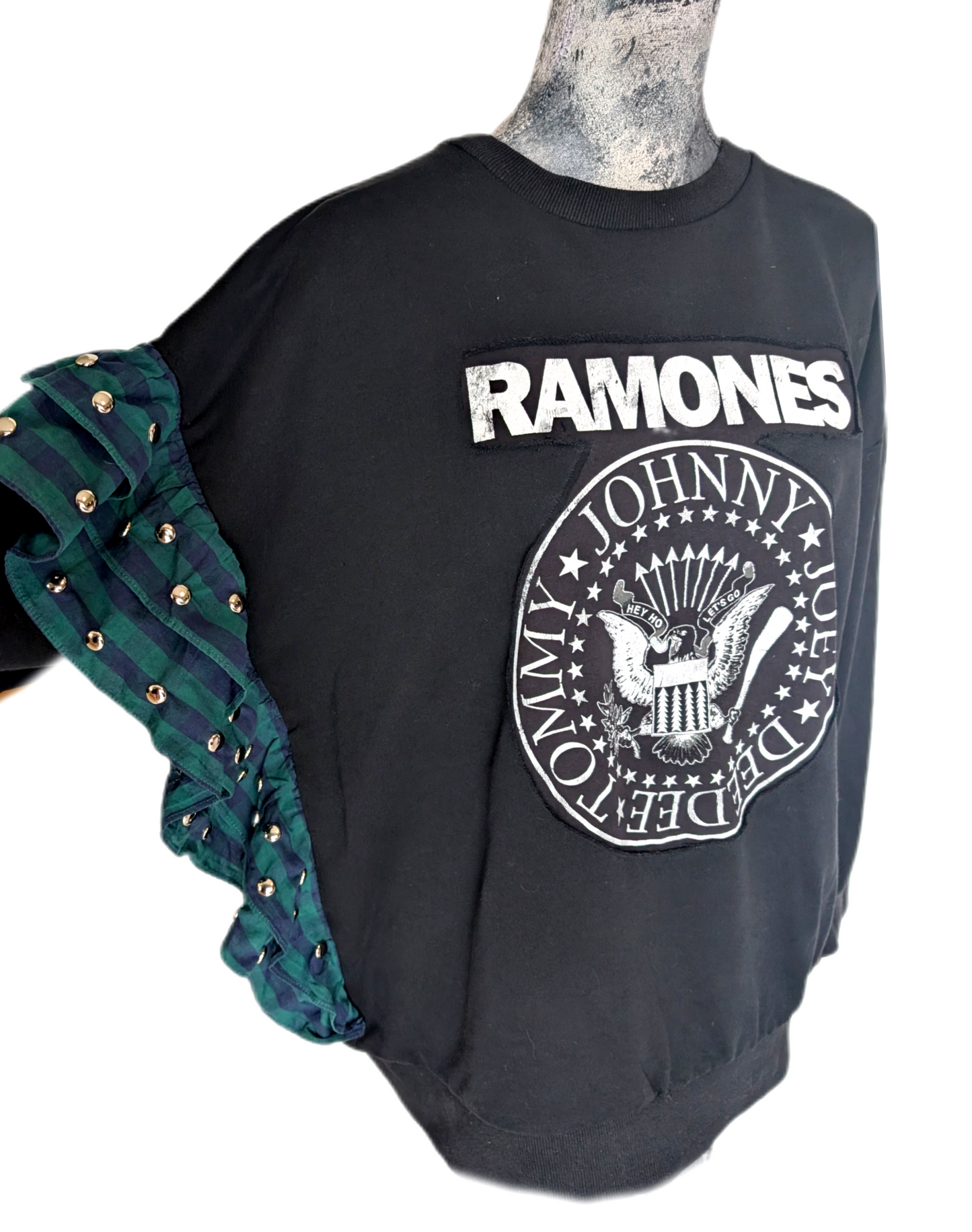 Womens RAMONES punk rock sweatshirt - size L-XL