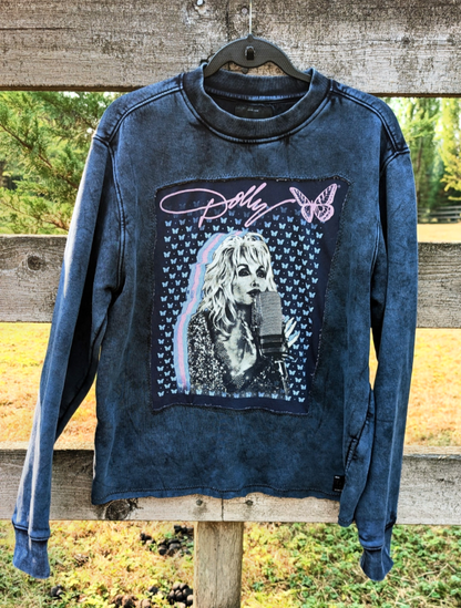 Womens Dolly Sweatshirt with Butterfly back- size L/ XL fit