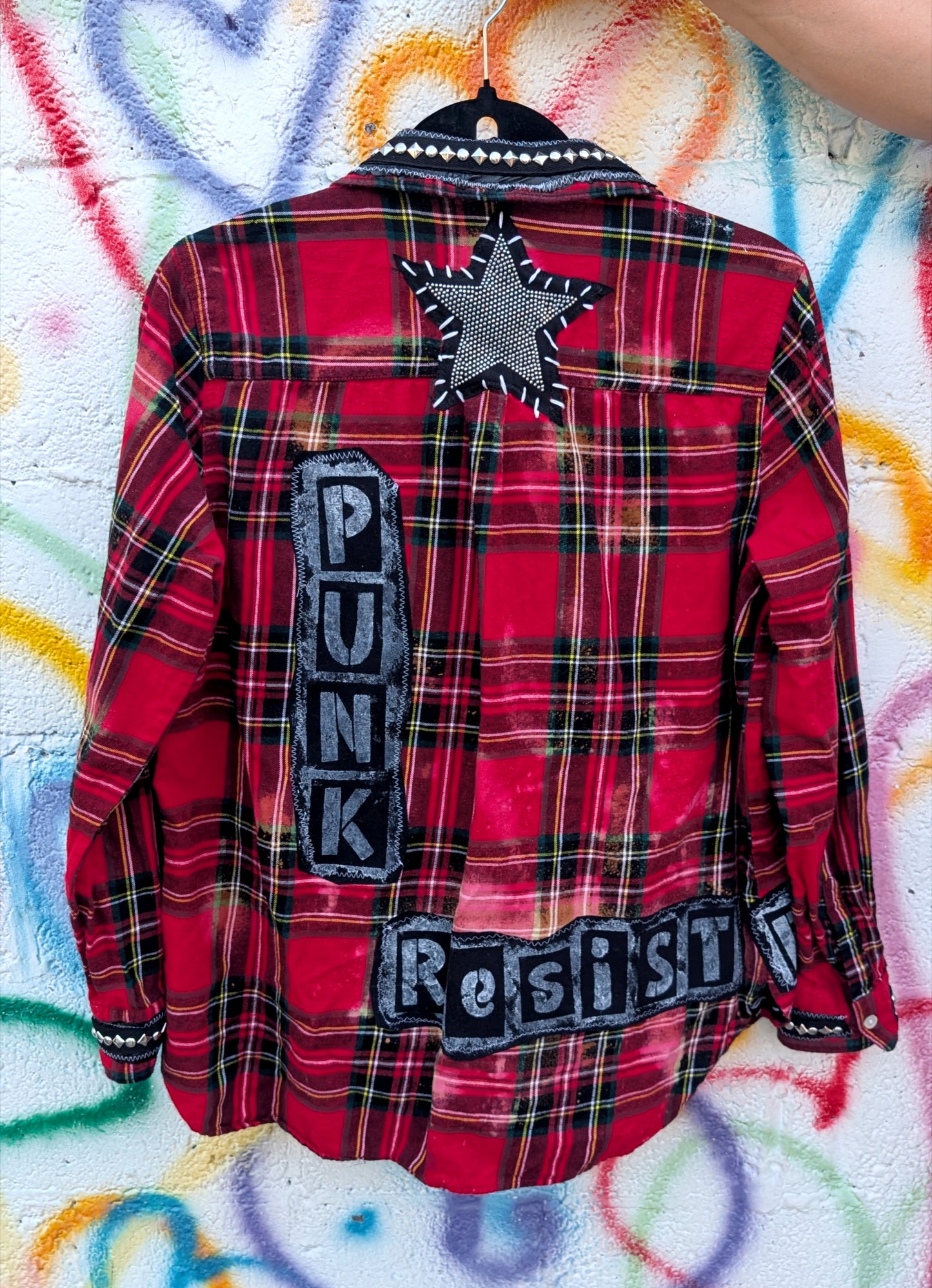 Punk Rock flannel- womens M/ Large