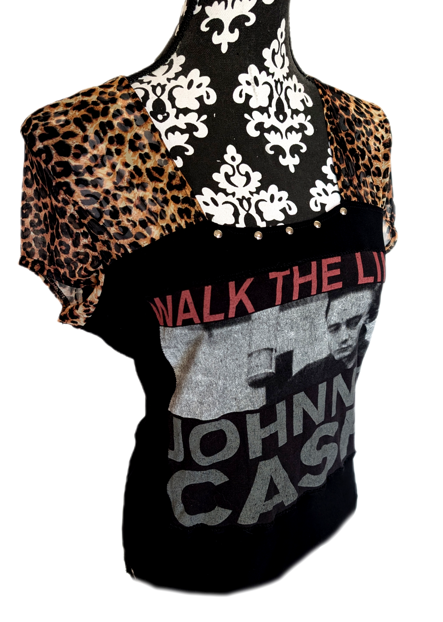 Womens fitted Johnny Cash Walk the line top