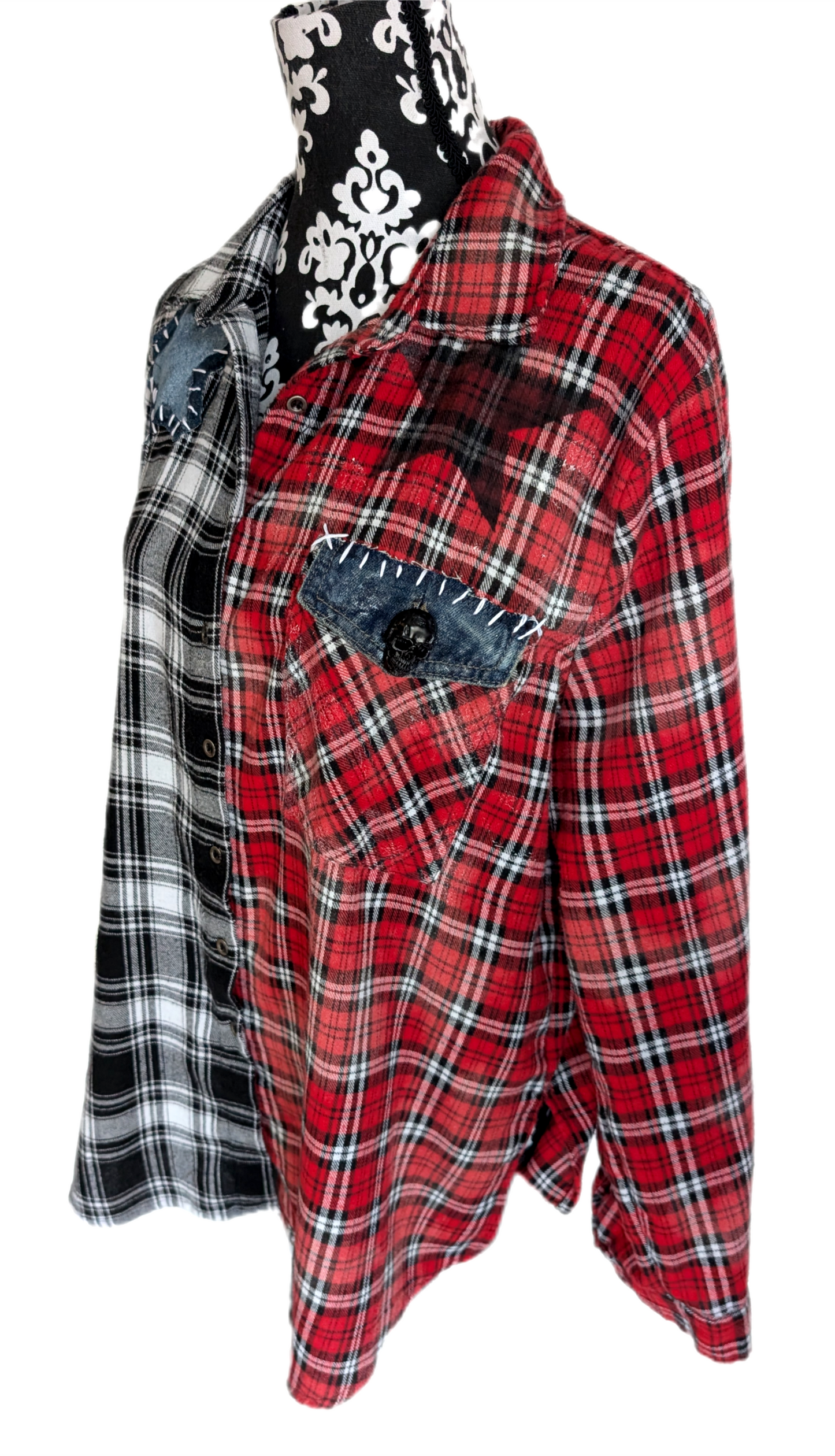 Gender Neutral 90s Grunge Greats flannel top- womens XL men's M