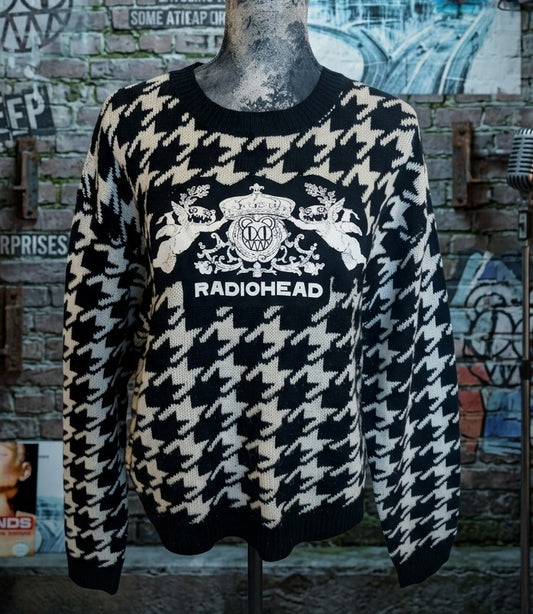 Womens RADIOHEAD knit sweater rework - size XL