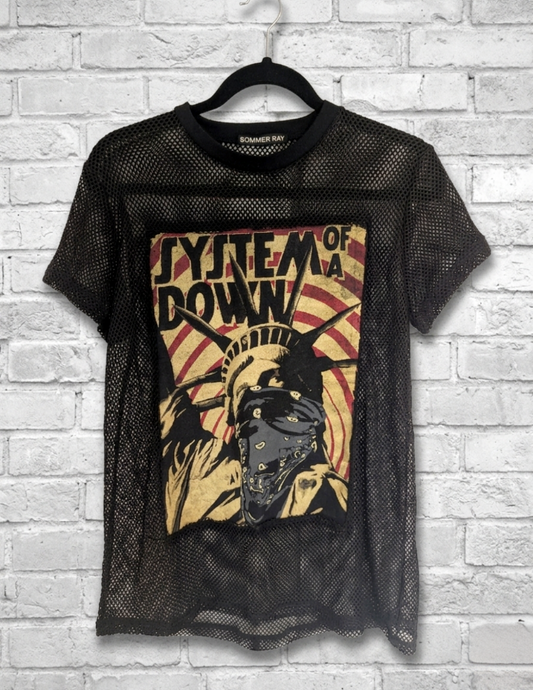 Mesh System of A Down top- womens L/ XL