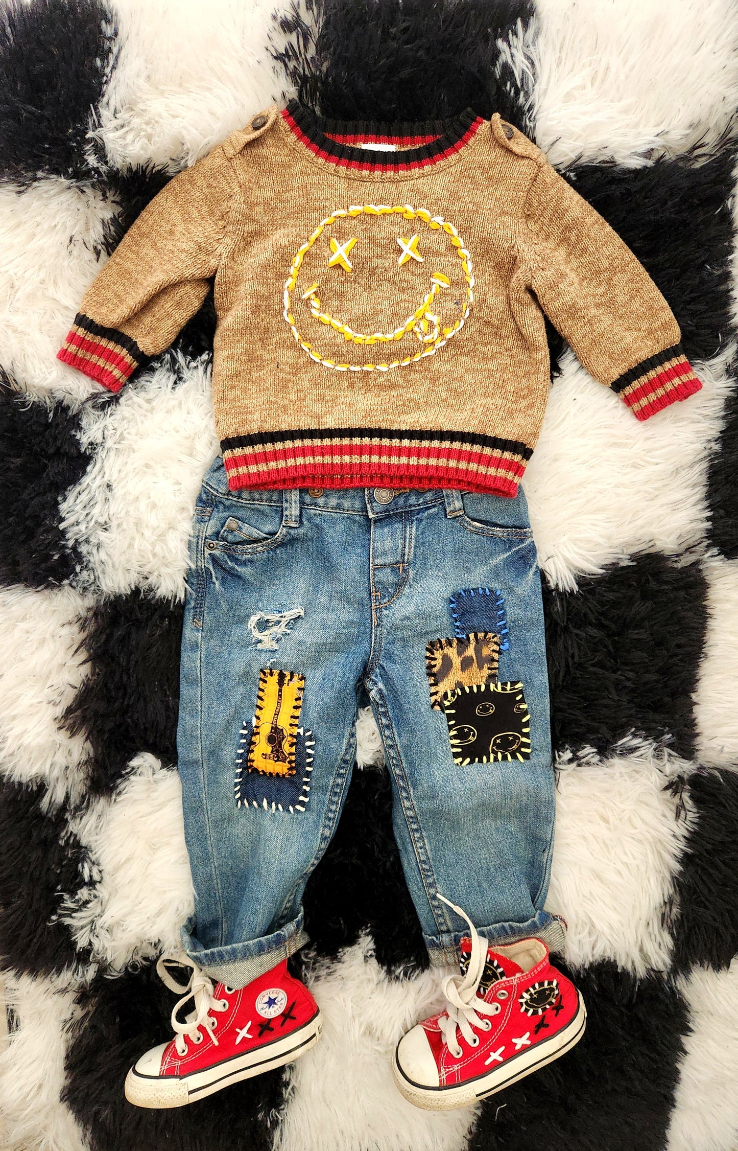 Baby 3 piece Grunge set- size 6-12 months