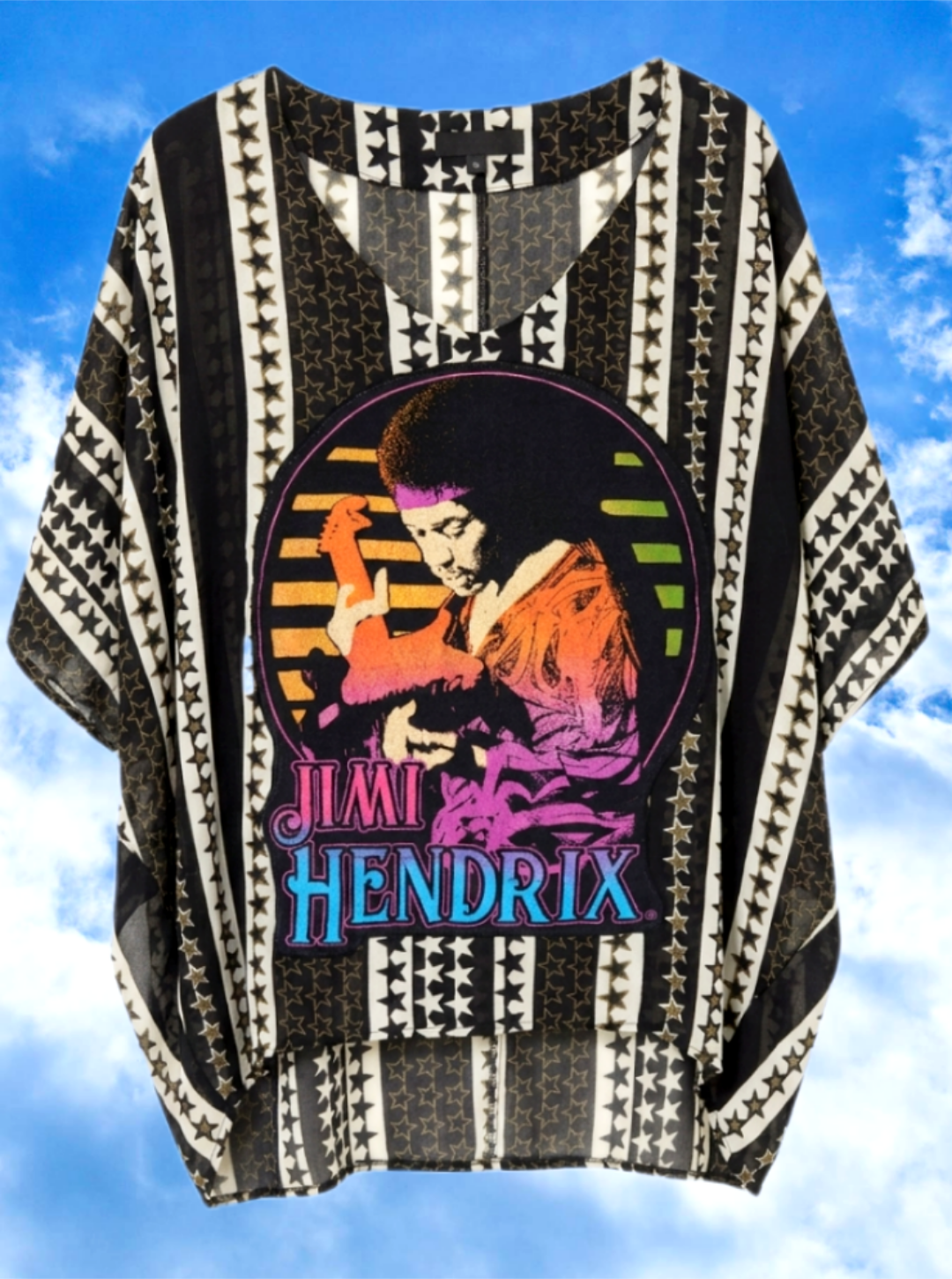 Womens Jimi Hendrix star Kimono style top- size L/ XL
