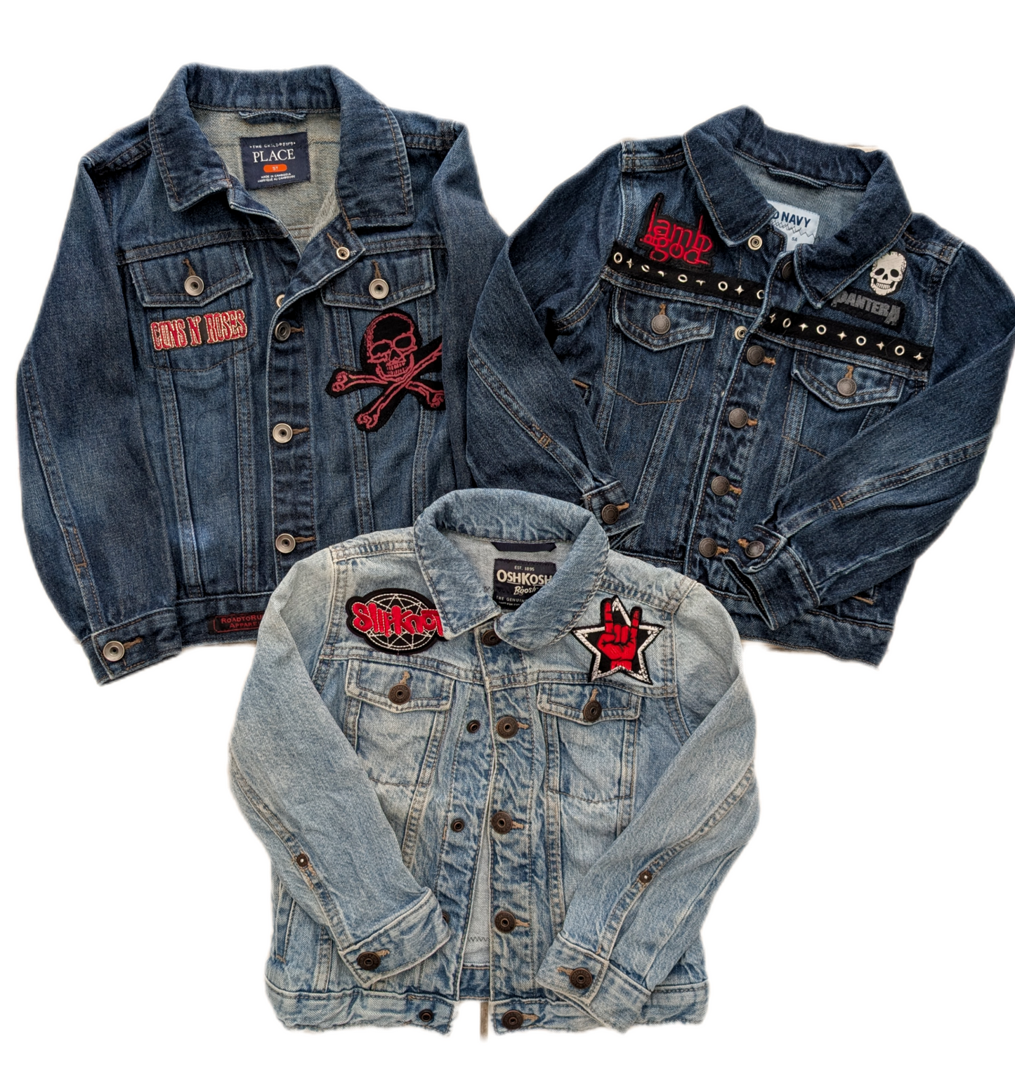 Kids metal denim jacket LOT Clearance!! 3 jackets size 4/5 years