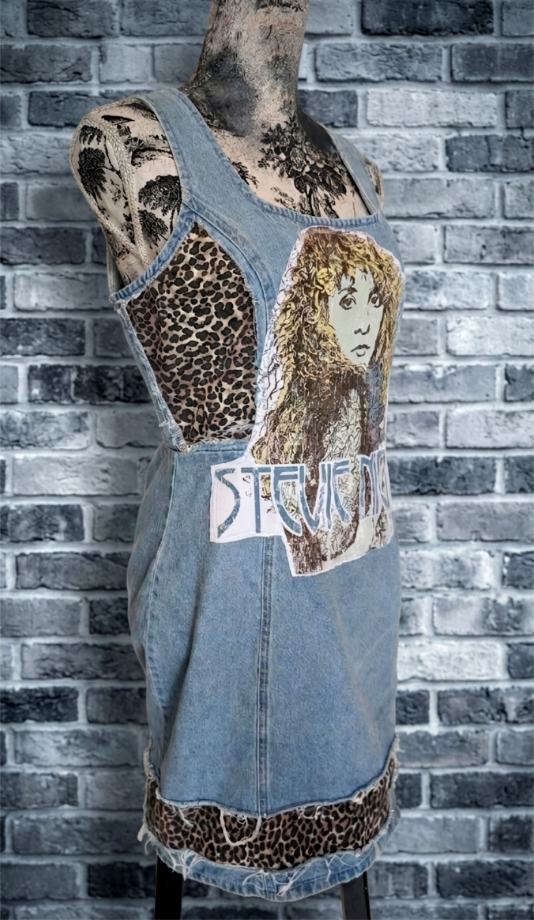 Womens STEVIE NICKS denim Dress- size L/10