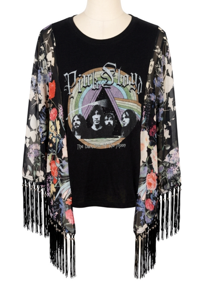 Pink Floyd/ Flower fringed Rockimono