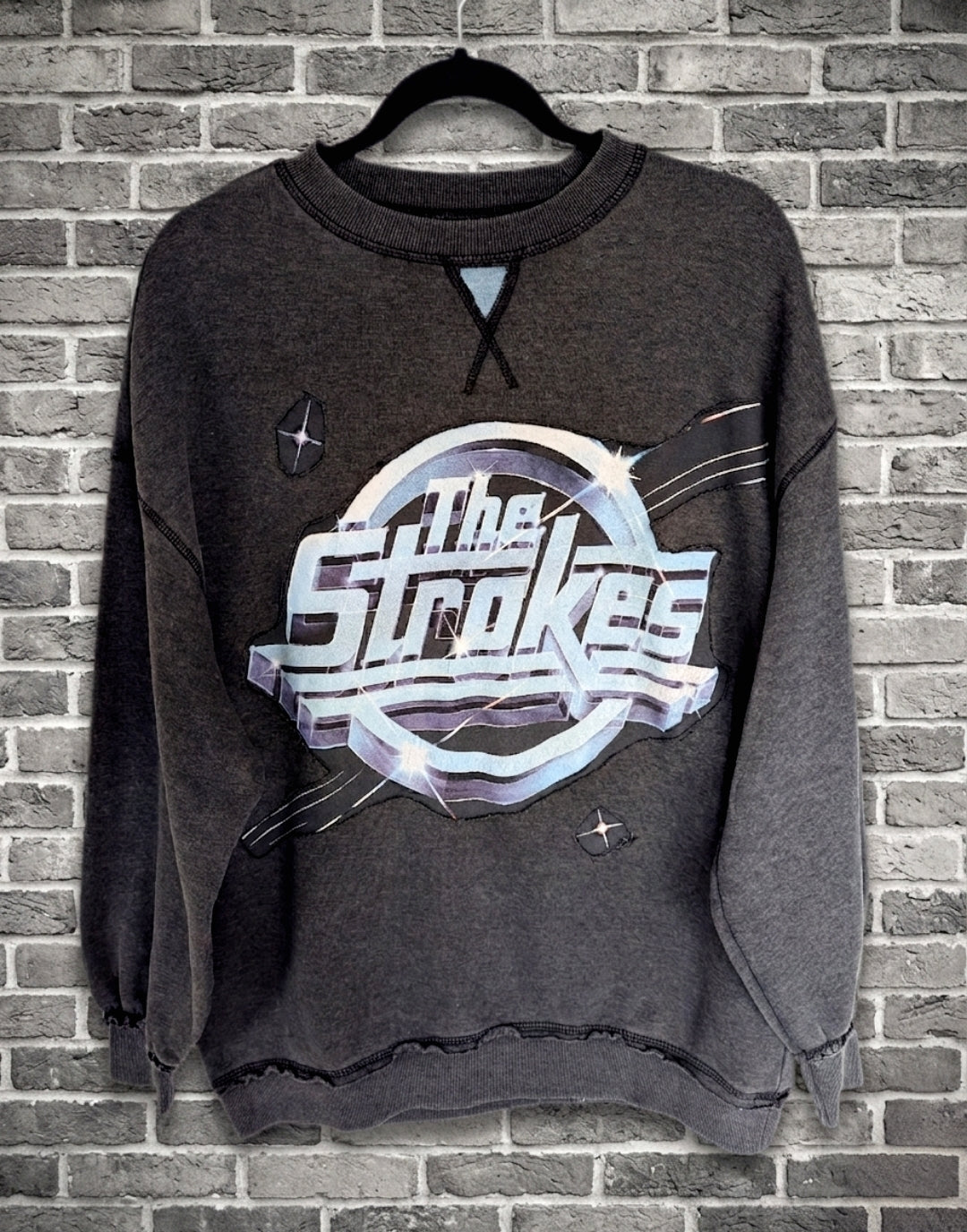 The Strokes reworked sweatshirt- men's S Womens M/ L