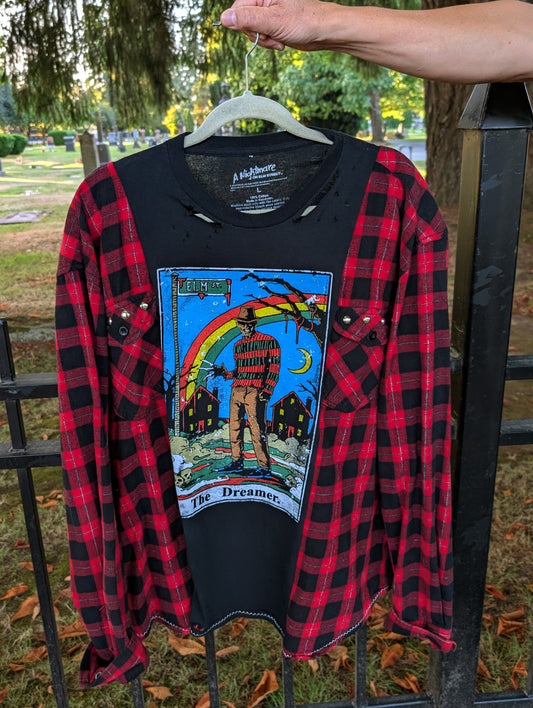 Nightmare on Elm St Dream The Dreamer tee/flannel hybrid-XL