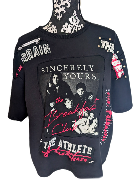 Womens The Breakfast Club oversize short sleeve sweatshirt - women L-XL