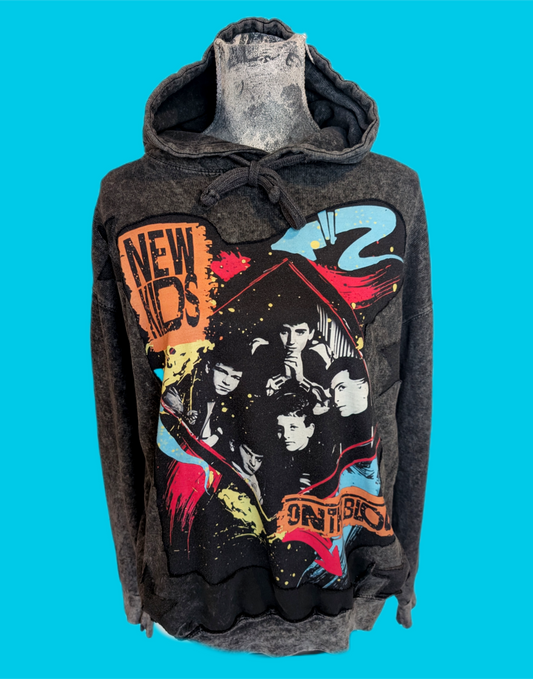 Womens upcycled NKOTB hoodie