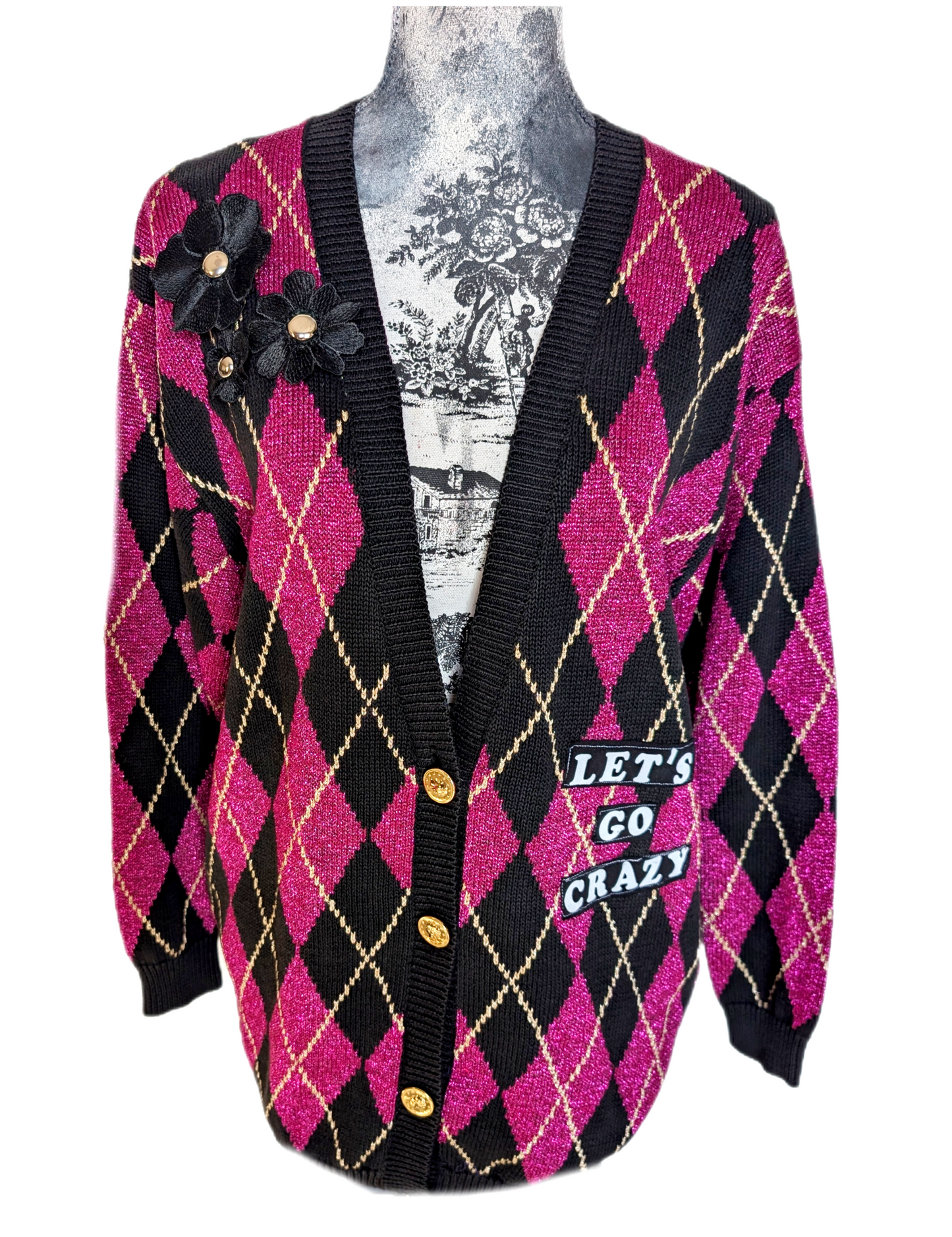The Revolution vintage cardigan with PRINCE- womens L- XL fit