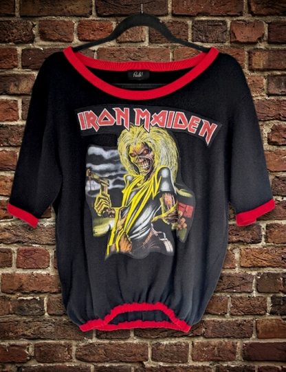 Womens Iron Maiden short sleeve sweater - size XL
