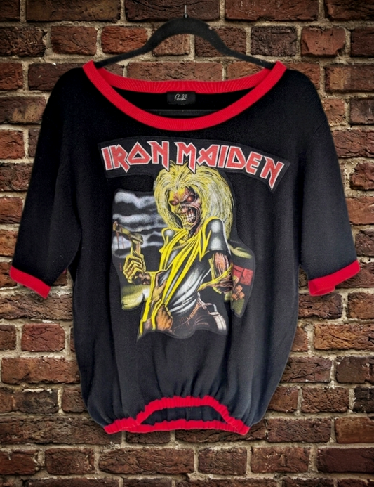 Womens Iron Maiden short sleeve sweater - size XL