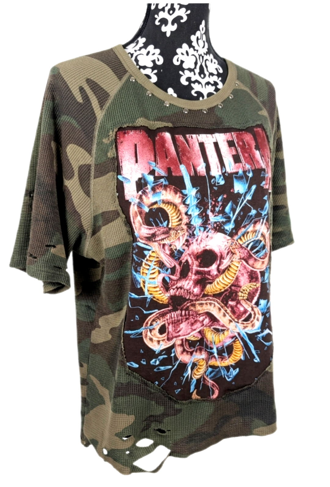 Womens camo thermal top with PANTERA - size XL