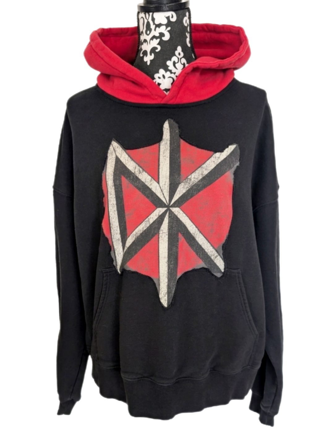 Dead Kennedys upcycled hoodie- gender neutral womens XL men's M