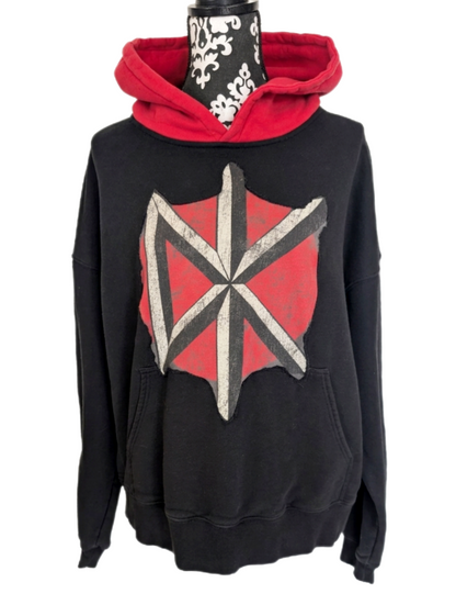 Dead Kennedys upcycled hoodie- gender neutral womens XL men's M