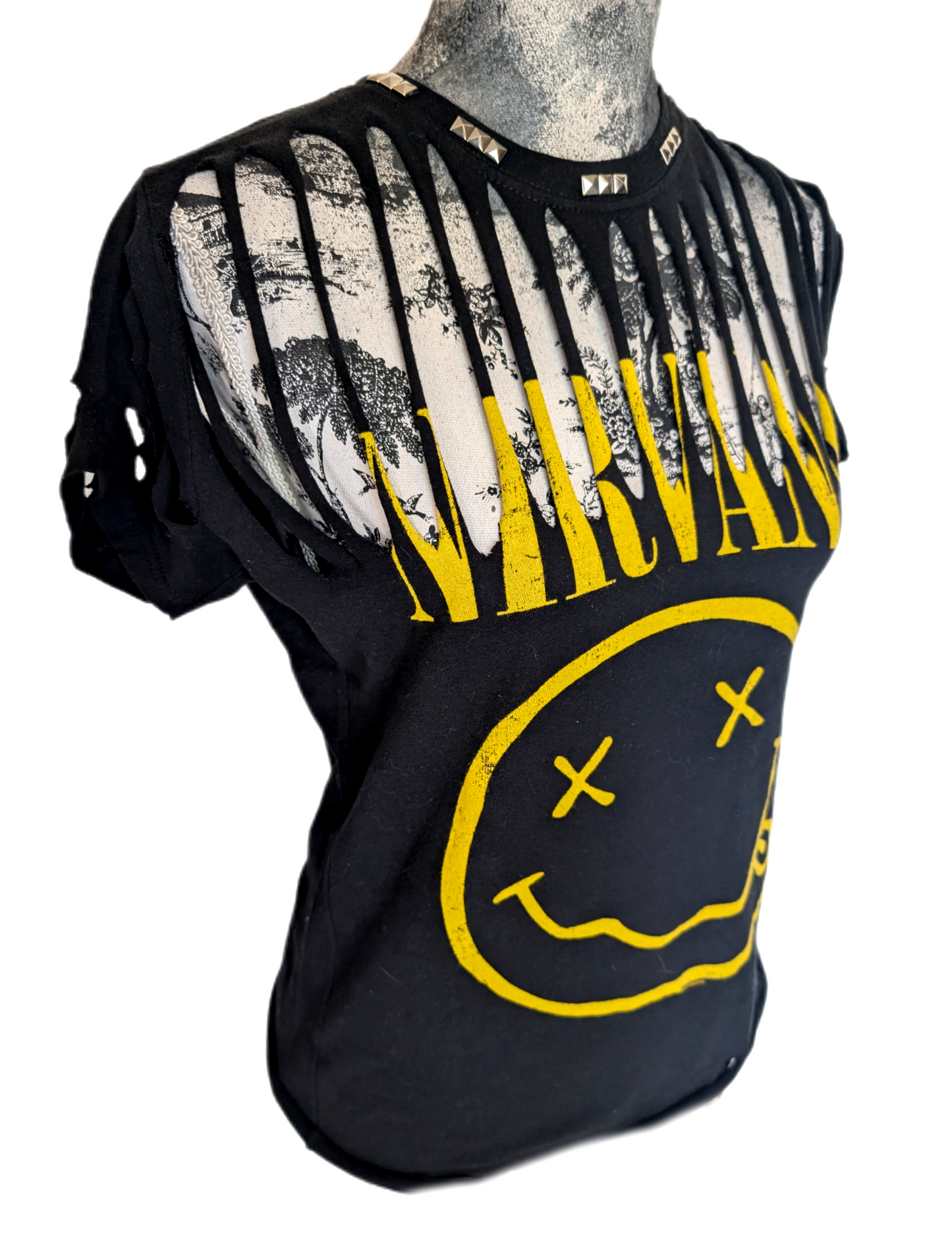 Distressed classic Nirvana tee- womens Small