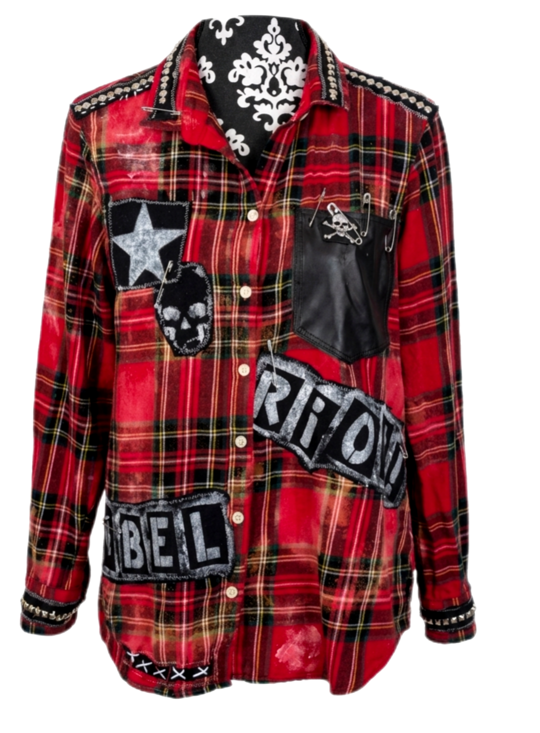 Punk Rock flannel- womens M/ Large